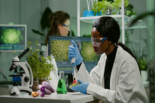 biologist-scientist-african-woman-researcher-taking-genetic-solution-from-test-tube